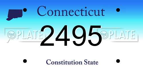 2495 Connecticut License Plate