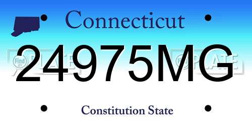 24975MG Connecticut License Plate