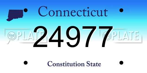 24977 Connecticut License Plate