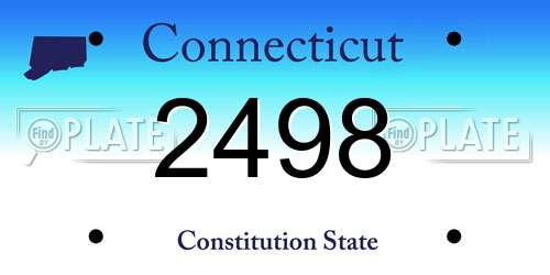 2498 Connecticut License Plate