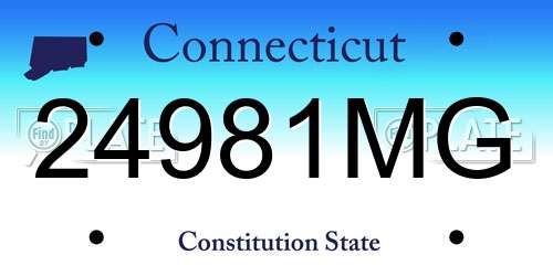 24981MG Connecticut License Plate