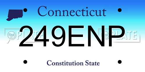 249ENP Connecticut License Plate