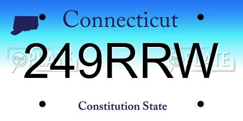 249RRW Connecticut License Plate