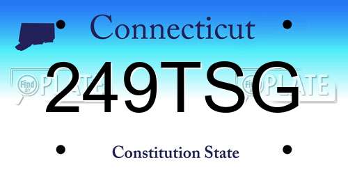 249TSG Connecticut License Plate