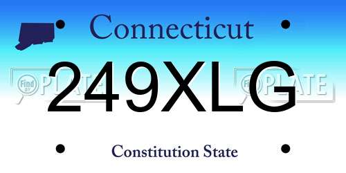 249XLG Connecticut License Plate