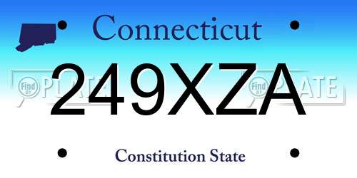 249XZA Connecticut License Plate