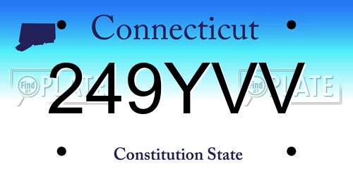 249YVV Connecticut License Plate
