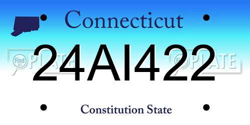 24AI422 Connecticut License Plate
