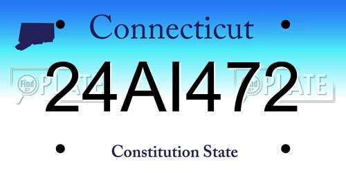 24AI472 Connecticut License Plate