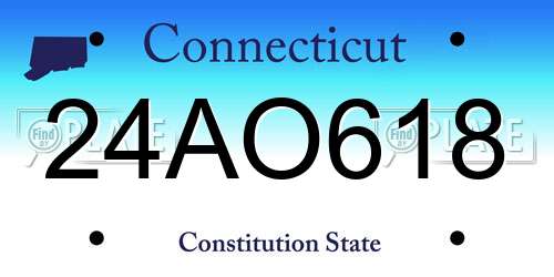 24AO618 Connecticut License Plate