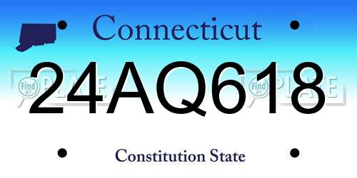 24AQ618 Connecticut License Plate