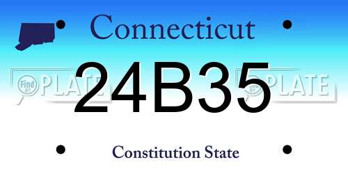 24B35 Connecticut License Plate