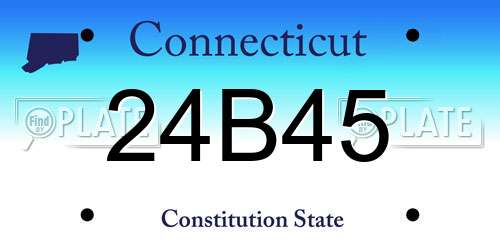 24B45 Connecticut License Plate