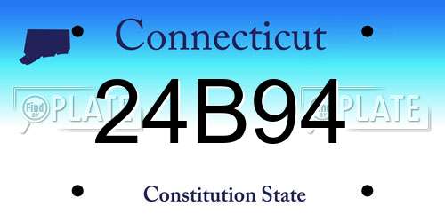 24B94 Connecticut License Plate