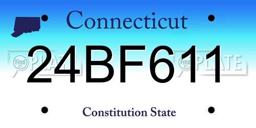 24BF611 Connecticut License Plate