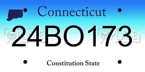 24BO173 Connecticut License Plate