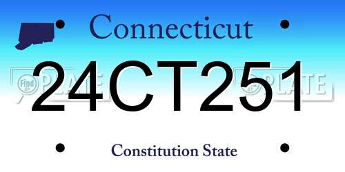 24CT251 Connecticut License Plate