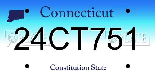 24CT751 Connecticut License Plate