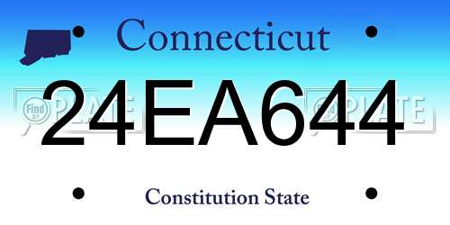 24EA644 Connecticut License Plate