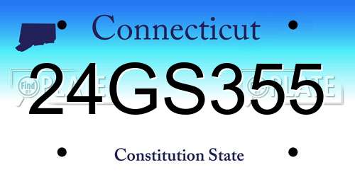 24GS355 Connecticut License Plate