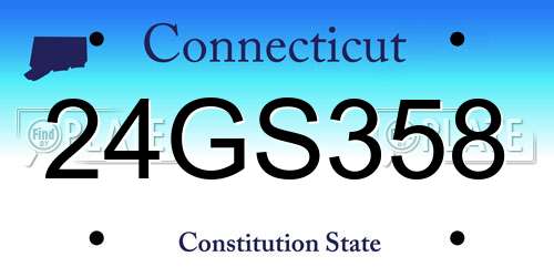 24GS358 Connecticut License Plate