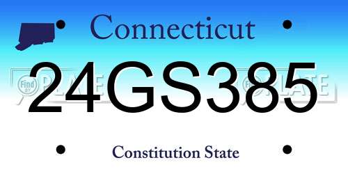 24GS385 Connecticut License Plate