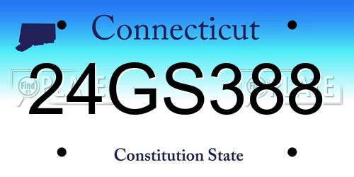 24GS388 Connecticut License Plate