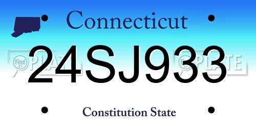 24SJ933 Connecticut License Plate