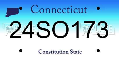 24SO173 Connecticut License Plate