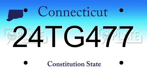 24TG477 Connecticut License Plate