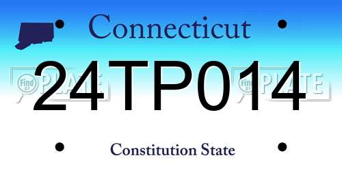 24TP014 Connecticut License Plate