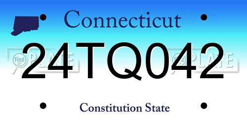 24TQ042 Connecticut License Plate
