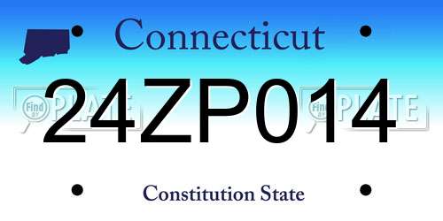 24ZP014 Connecticut License Plate