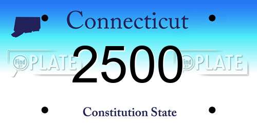 2500 Connecticut License Plate