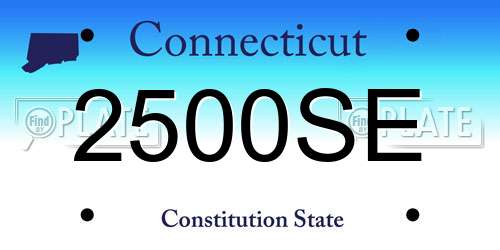 2500SE Connecticut License Plate