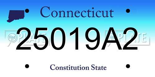 25019A2 Connecticut License Plate