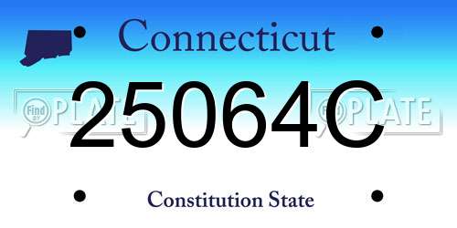 25064C Connecticut License Plate