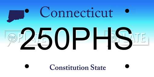 250PHS Connecticut License Plate