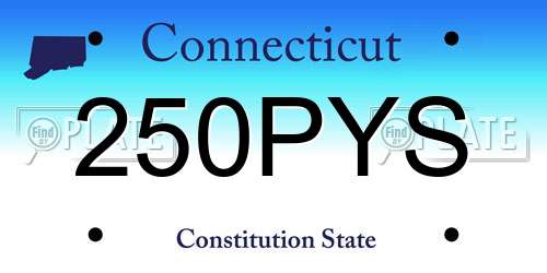 250PYS Connecticut License Plate