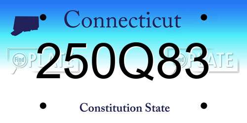250Q83 Connecticut License Plate