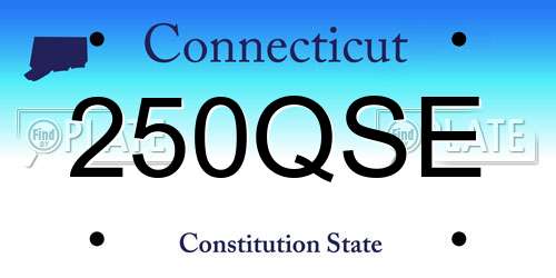 250QSE Connecticut License Plate