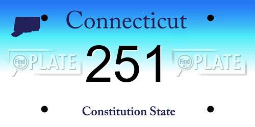251 Connecticut License Plate