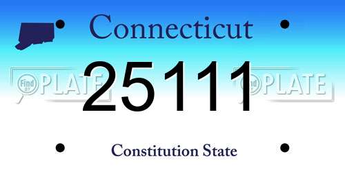 25111 Connecticut License Plate