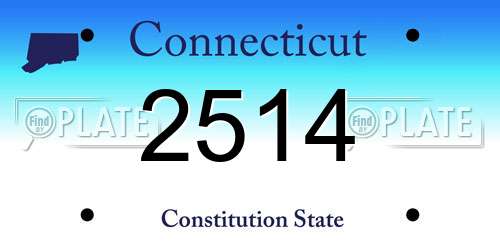 2514 Connecticut License Plate