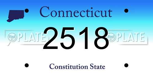2518 Connecticut License Plate