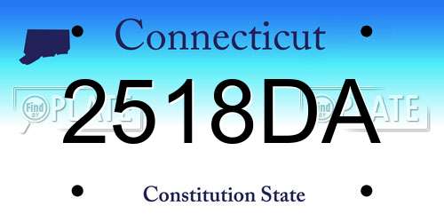 2518DA Connecticut License Plate
