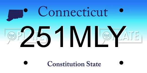 251MLY Connecticut License Plate