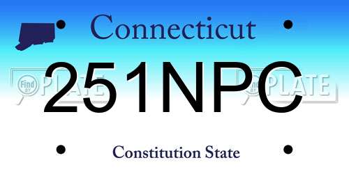 251NPC Connecticut License Plate