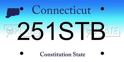 251STB Connecticut License Plate