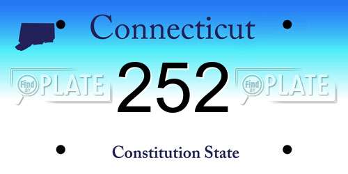 252 Connecticut License Plate